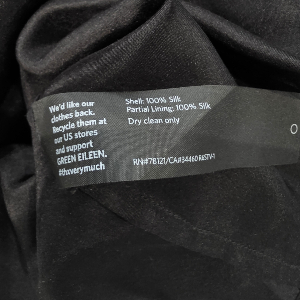 NWOT Eileen Fisher Silk Black Hand Beaded Falling Star Loose Blouse Shirt Small - Picture 6 of 6